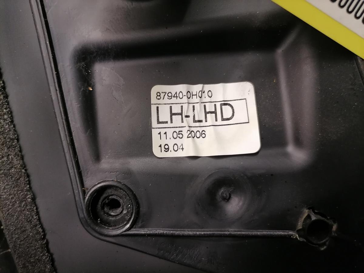 Toyota Aygo 1 original Au&szlig;enspiegel links manuell verstellbar 211 Schwarz Bj.2006